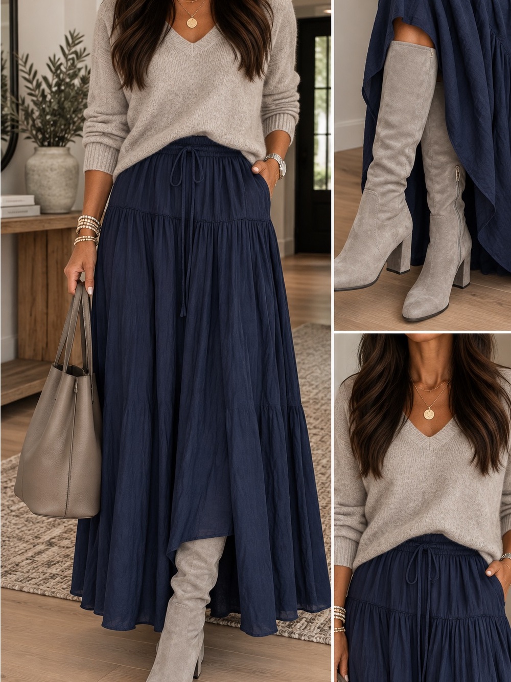 Liz Claiborne Gray Over the Knee Boots